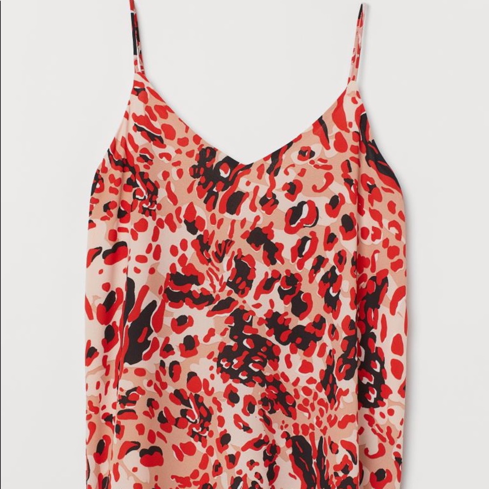 H&M Red Leopard Camisole Tank Top